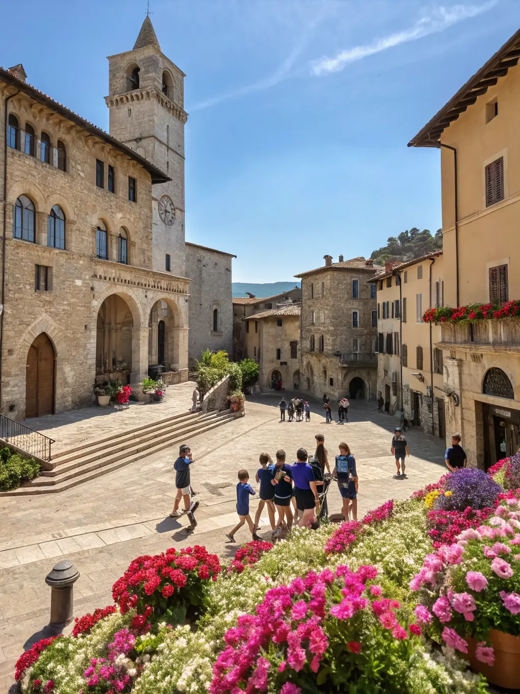 A vibrant photo of students on a field trip during a summer school program in Italy, highlighting cultural immersion and exploration.